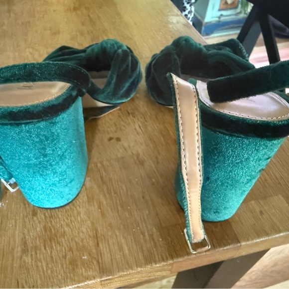 J. Crew Teal Velvet Women's Heels - Picture 5 of 6